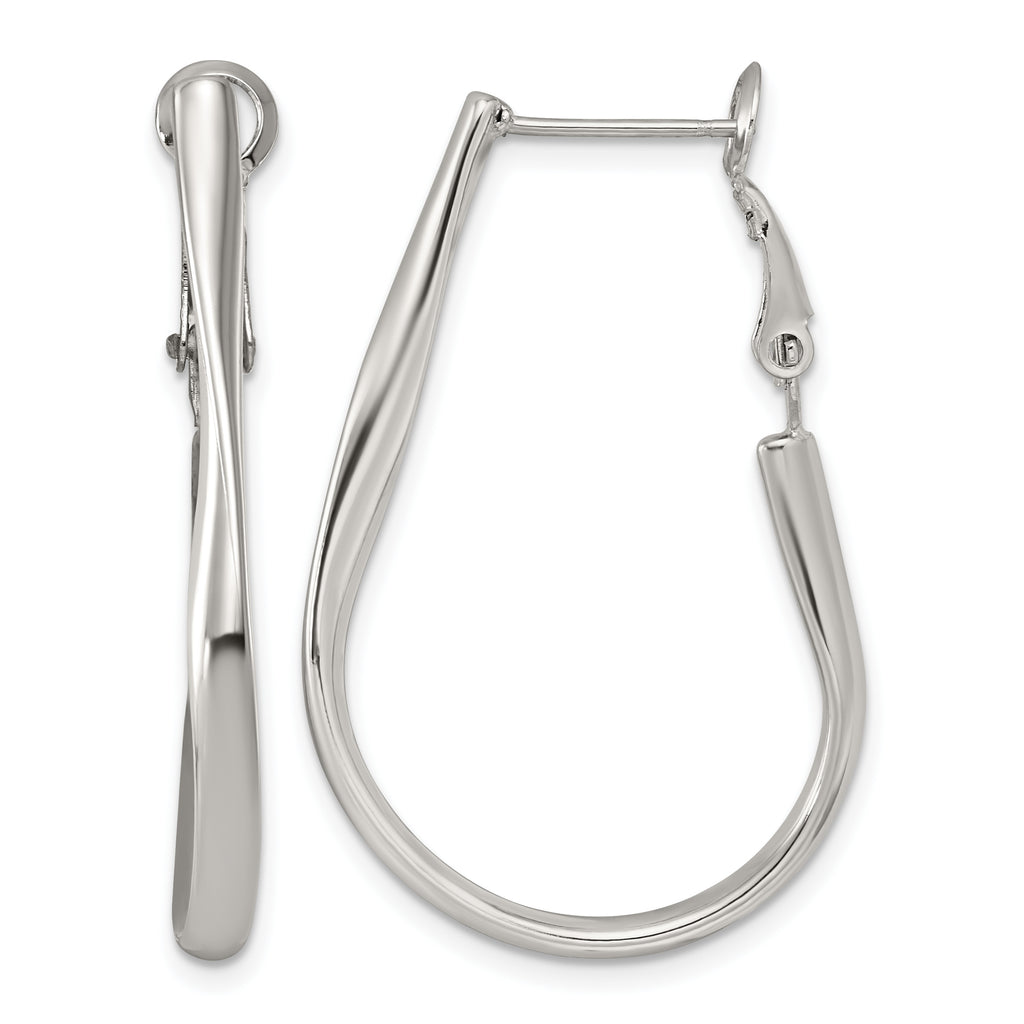 Stainless Steel J-Hoop Earrings for Women