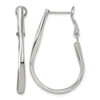 Polished Stainless Steel Hoop Earrings 23.7mm