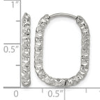 Stainless Steel Textured Hinged Huggie Hoop Earrings for Women