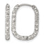Stainless Steel Textured Hinged Huggie Hoop Earrings for Women