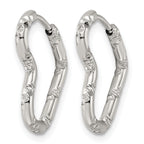Stainless Steel Heart Hinged Huggie Hoop Earrings for Women