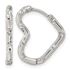 Stainless Steel Heart Hinged Huggie Hoop Earrings for Women