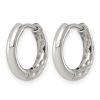 Stainless Steel Textured Hinged Huggie Hoop Earrings for Women