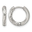 Stainless Steel Textured Hinged Huggie Hoop Earrings for Women