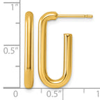 Stainless Steel Oval J-Hoop Earrings for Women