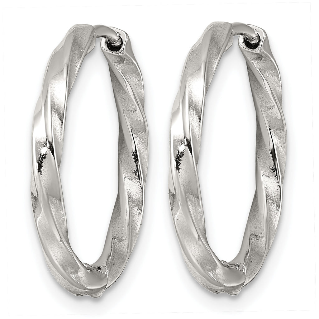 Stainless Steel Hinged Huggie Hoop Earrings for Women