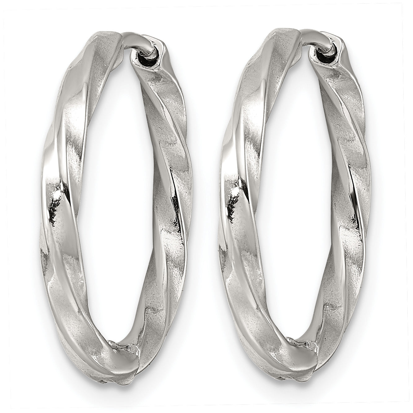 Stainless Steel Hinged Huggie Hoop Earrings for Women