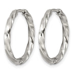 Stainless Steel Hinged Huggie Hoop Earrings for Women