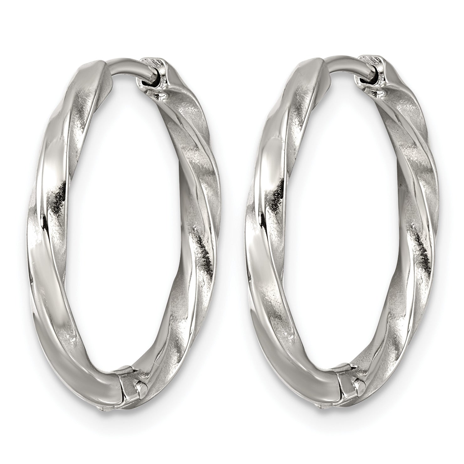 Stainless Steel Hinged Huggie Hoop Earrings for Women