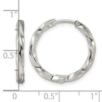 Stainless Steel Hinged Huggie Hoop Earrings for Women