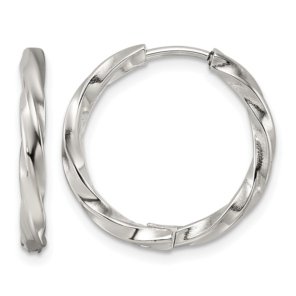 Stainless Steel Hinged Huggie Hoop Earrings for Women
