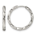 Stainless Steel Hinged Huggie Hoop Earrings for Women