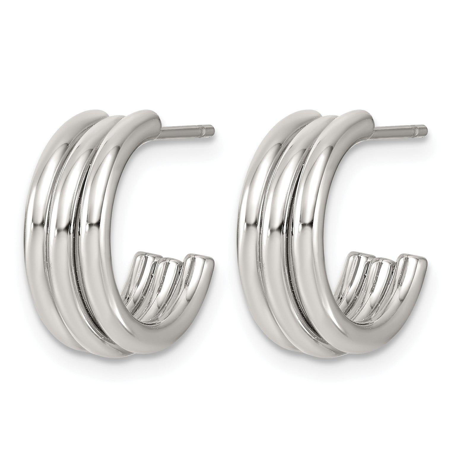 Stainless Steel C-Hoop Earrings for Women