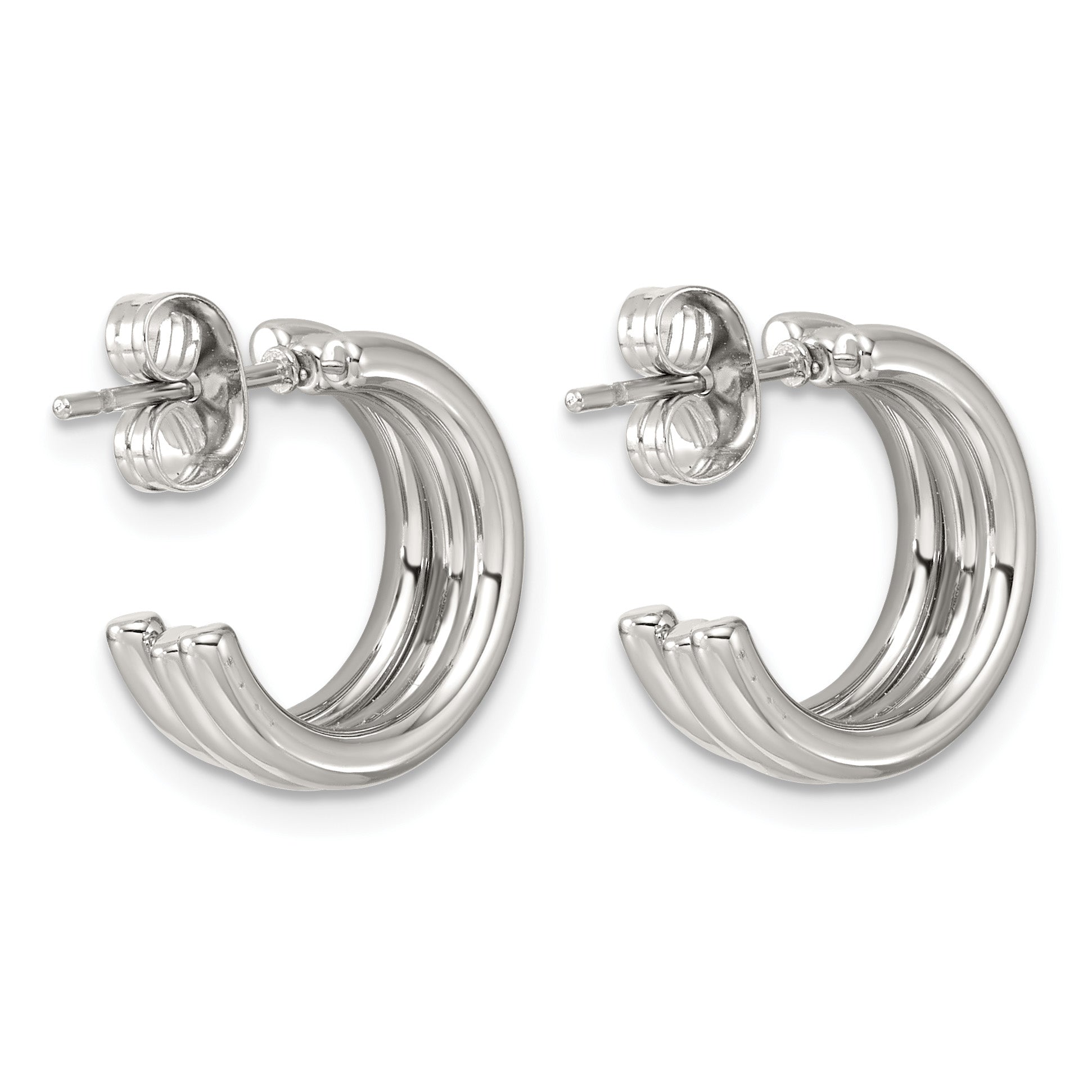 Stainless Steel C-Hoop Earrings for Women