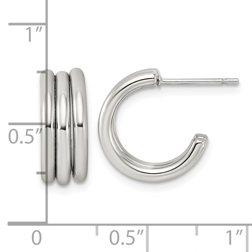 Stainless Steel C-Hoop Earrings for Women