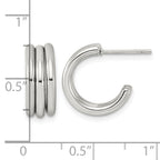 Stainless Steel C-Hoop Earrings for Women