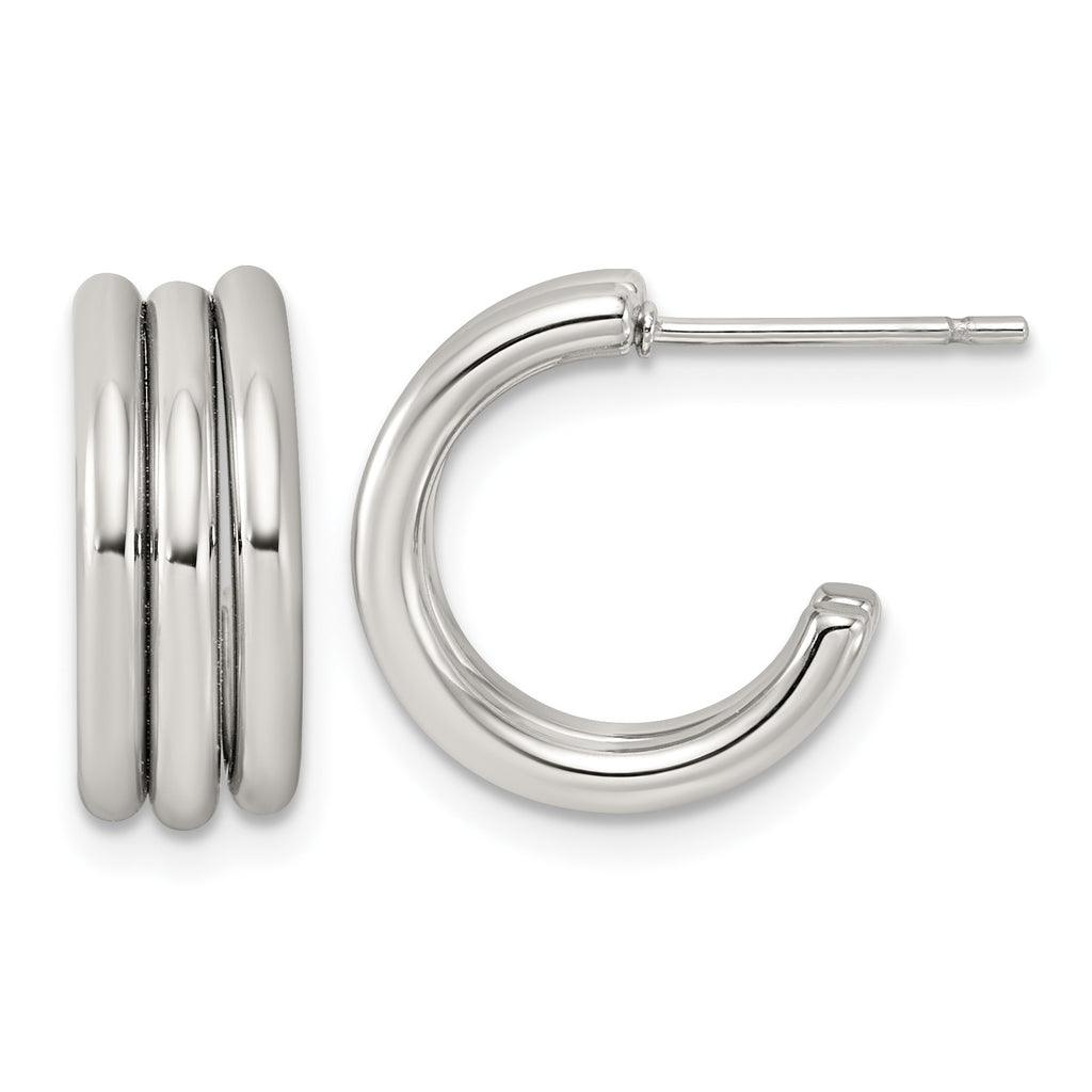 Stainless Steel C-Hoop Earrings for Women