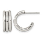 Stainless Steel C-Hoop Earrings for Women