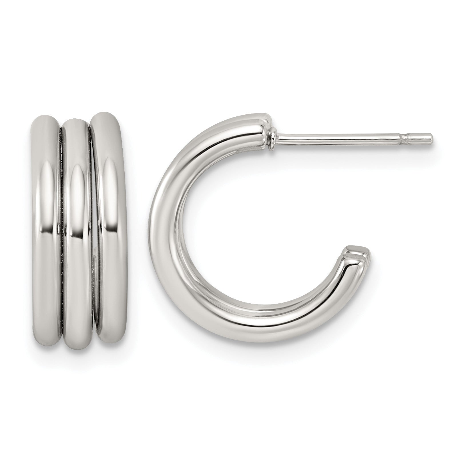 Stainless Steel C-Hoop Earrings for Women