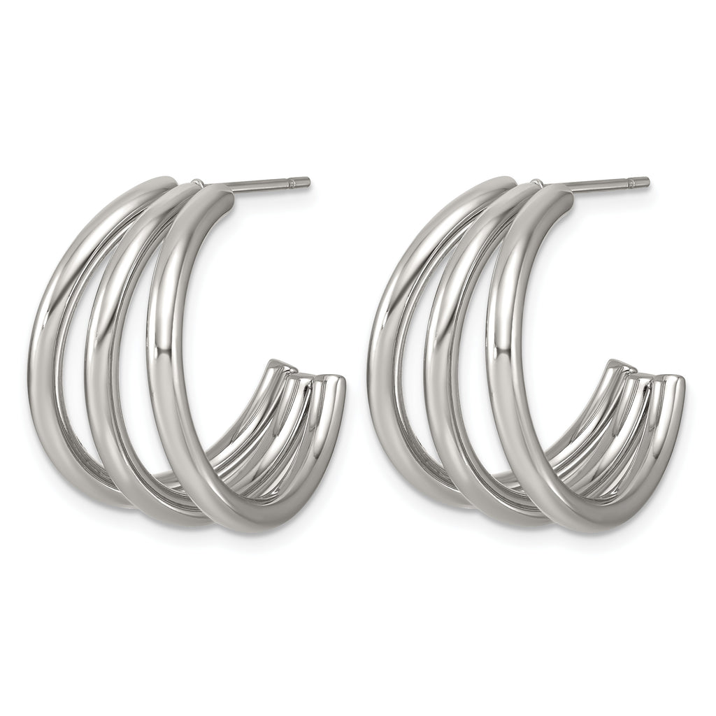 Stainless Steel C-Hoop Earrings for Women