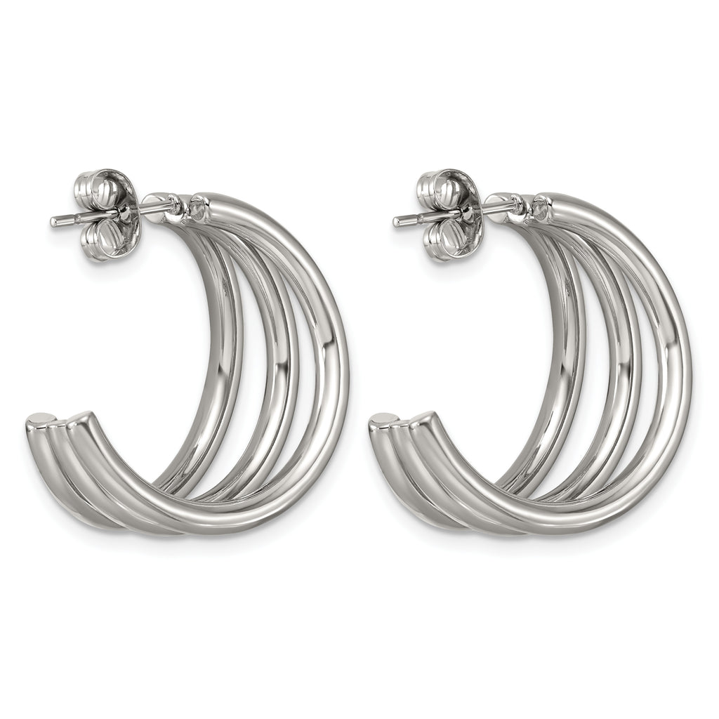 Stainless Steel C-Hoop Earrings for Women