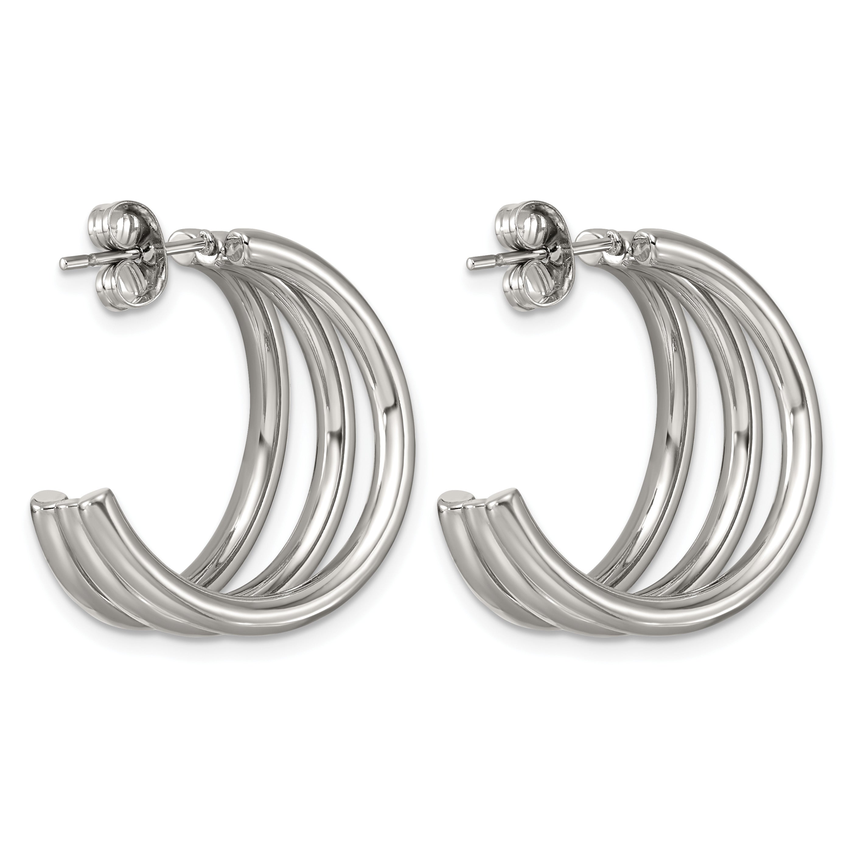 Stainless Steel C-Hoop Earrings for Women