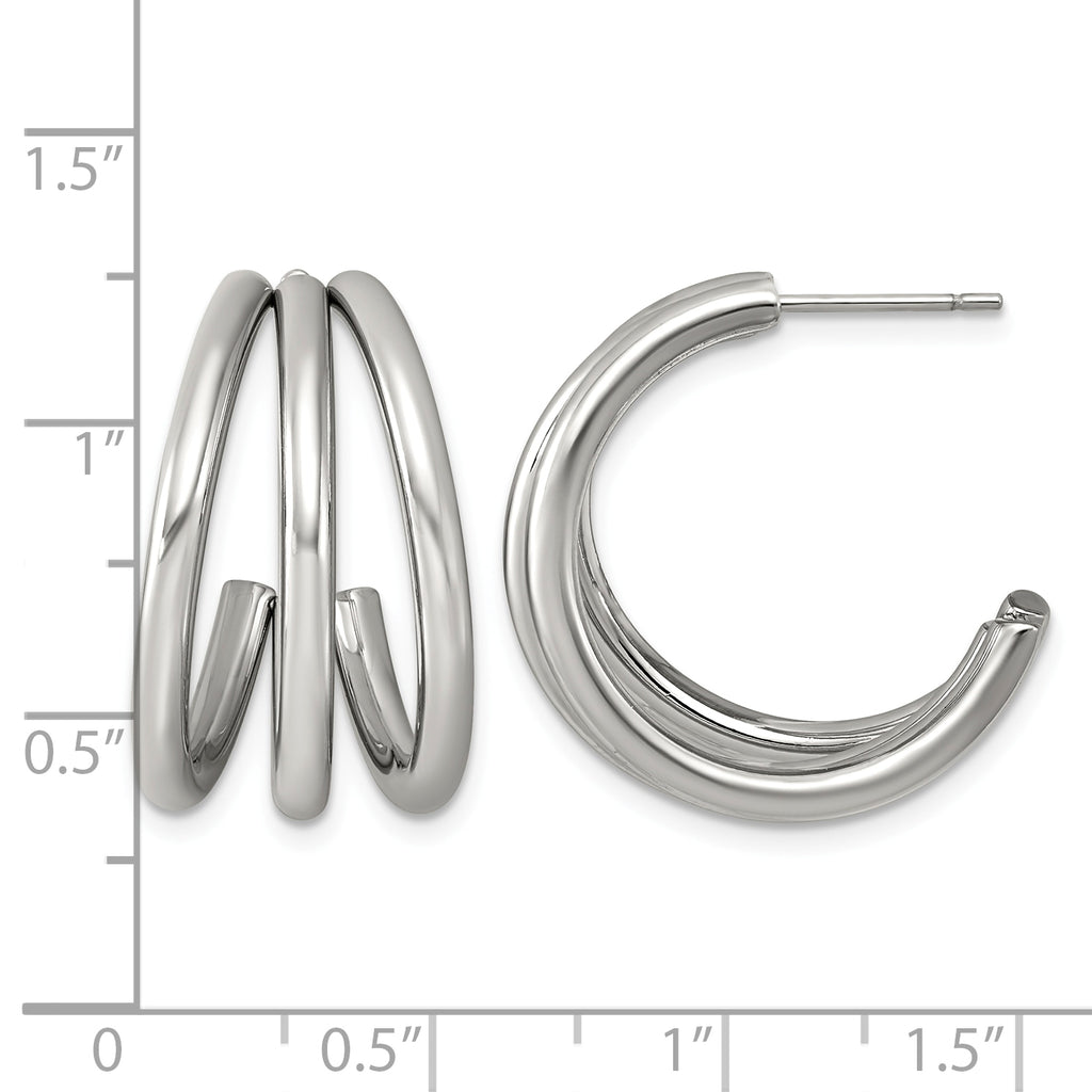 Stainless Steel C-Hoop Earrings for Women