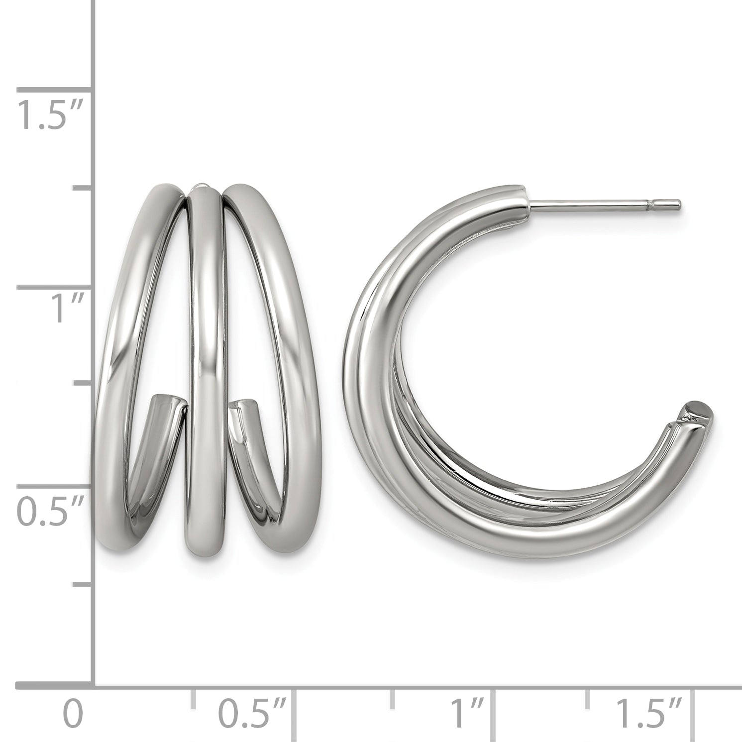 Stainless Steel C-Hoop Earrings for Women