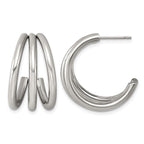 Stainless Steel C-Hoop Earrings for Women