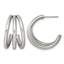 Stainless Steel C-Hoop Earrings for Women