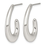 Stainless Steel J-Hoop Earrings for Women