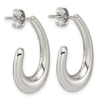 Stainless Steel J-Hoop Earrings for Women