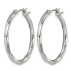 Stainless Steel Twisted Hoop Earrings for Women