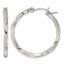 Stainless Steel Twisted Hoop Earrings for Women