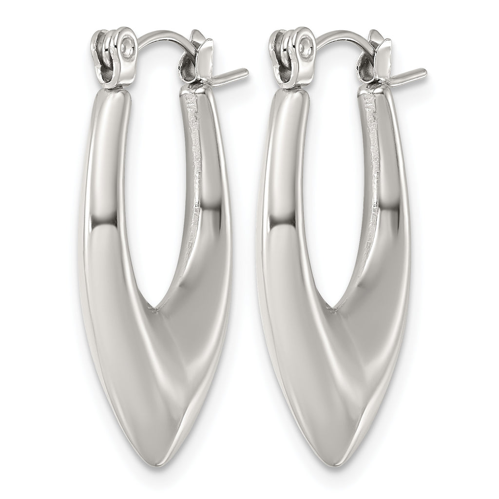 Stainless Steel Teardrop Hoop Earrings for Women