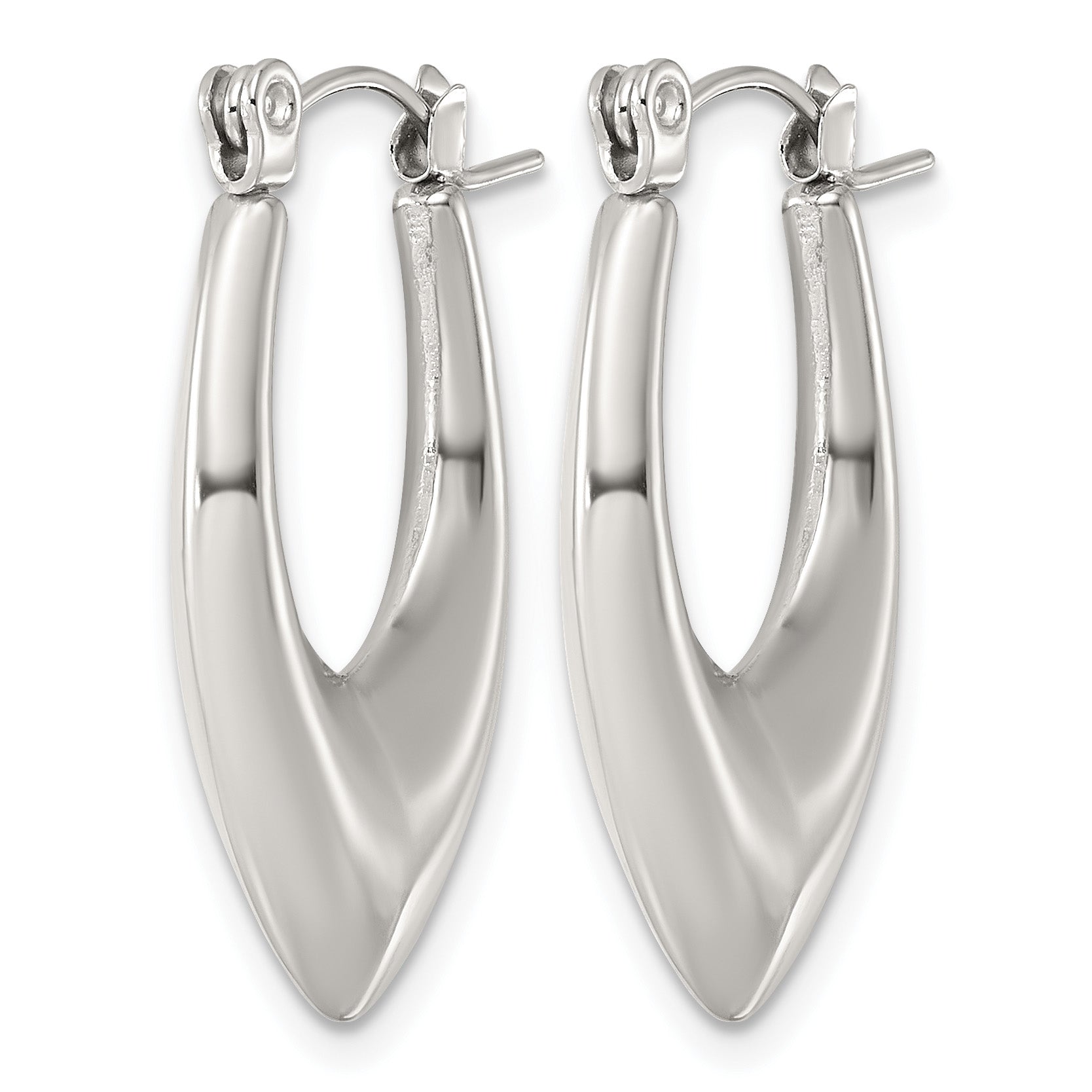 Stainless Steel Teardrop Hoop Earrings for Women