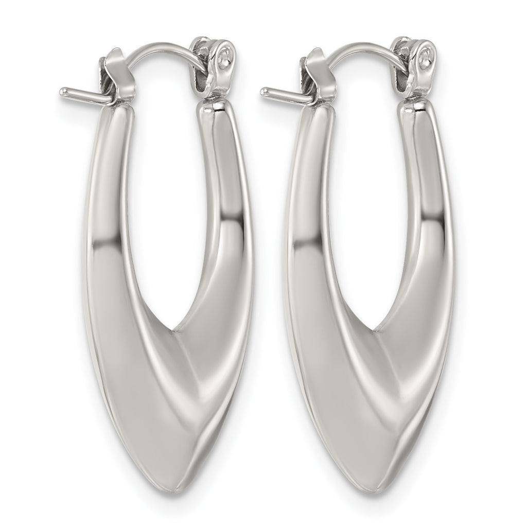Stainless Steel Teardrop Hoop Earrings for Women