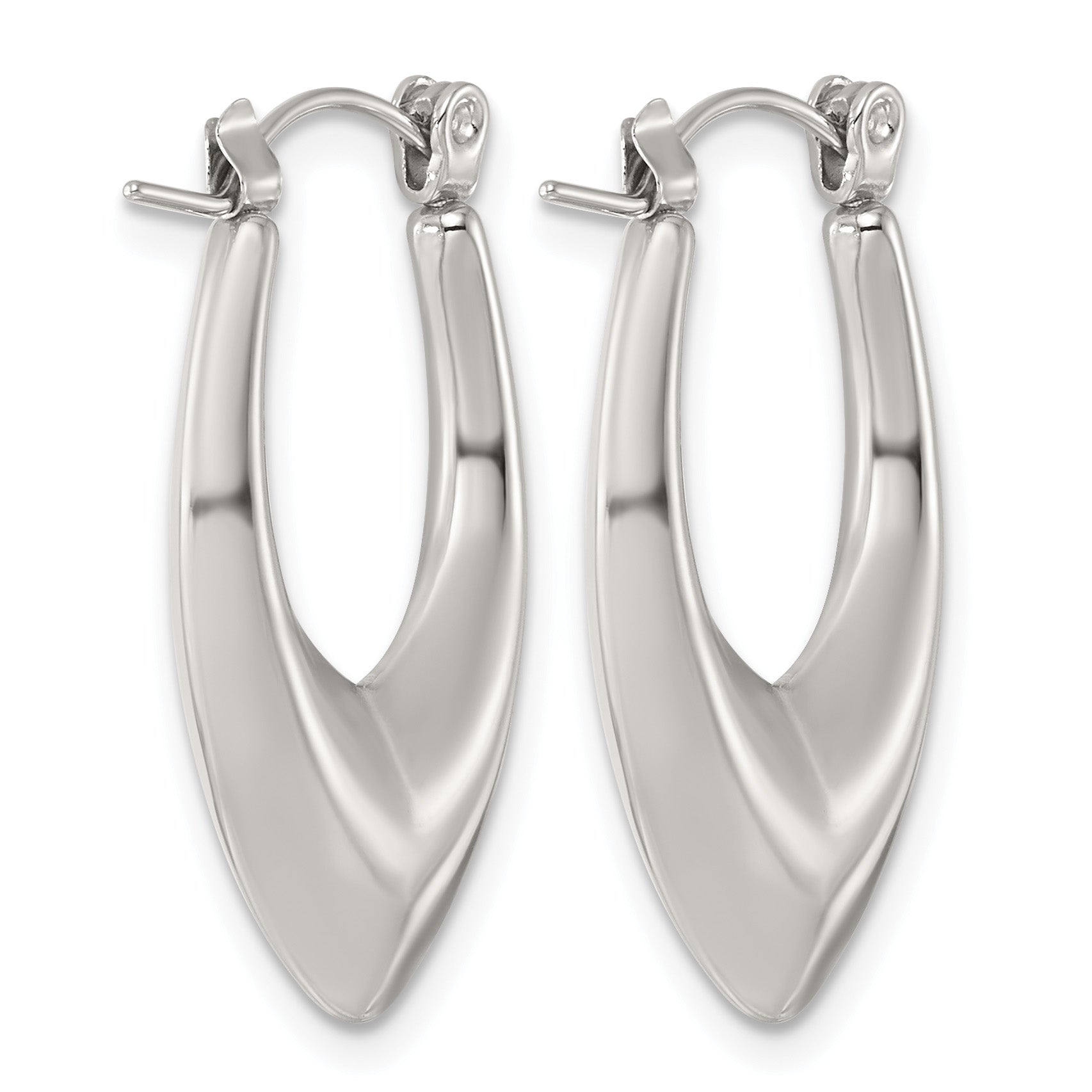 Stainless Steel Teardrop Hoop Earrings for Women