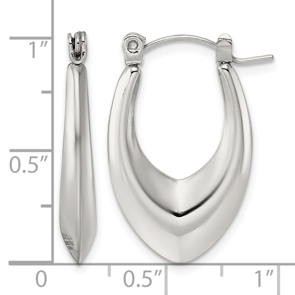 Stainless Steel Teardrop Hoop Earrings for Women