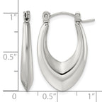 Stainless Steel Teardrop Hoop Earrings for Women
