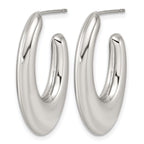 Stainless Steel Teardrop J-Hoop Earrings for Women