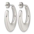 Stainless Steel Teardrop J-Hoop Earrings for Women