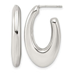 Stainless Steel Teardrop J-Hoop Earrings for Women