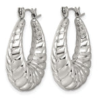 Stainless Steel Twisted Hoop Earrings for Women