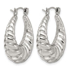 Stainless Steel Twisted Hoop Earrings for Women