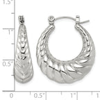 Stainless Steel Twisted Hoop Earrings for Women