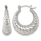 Stainless Steel Twisted Hoop Earrings for Women