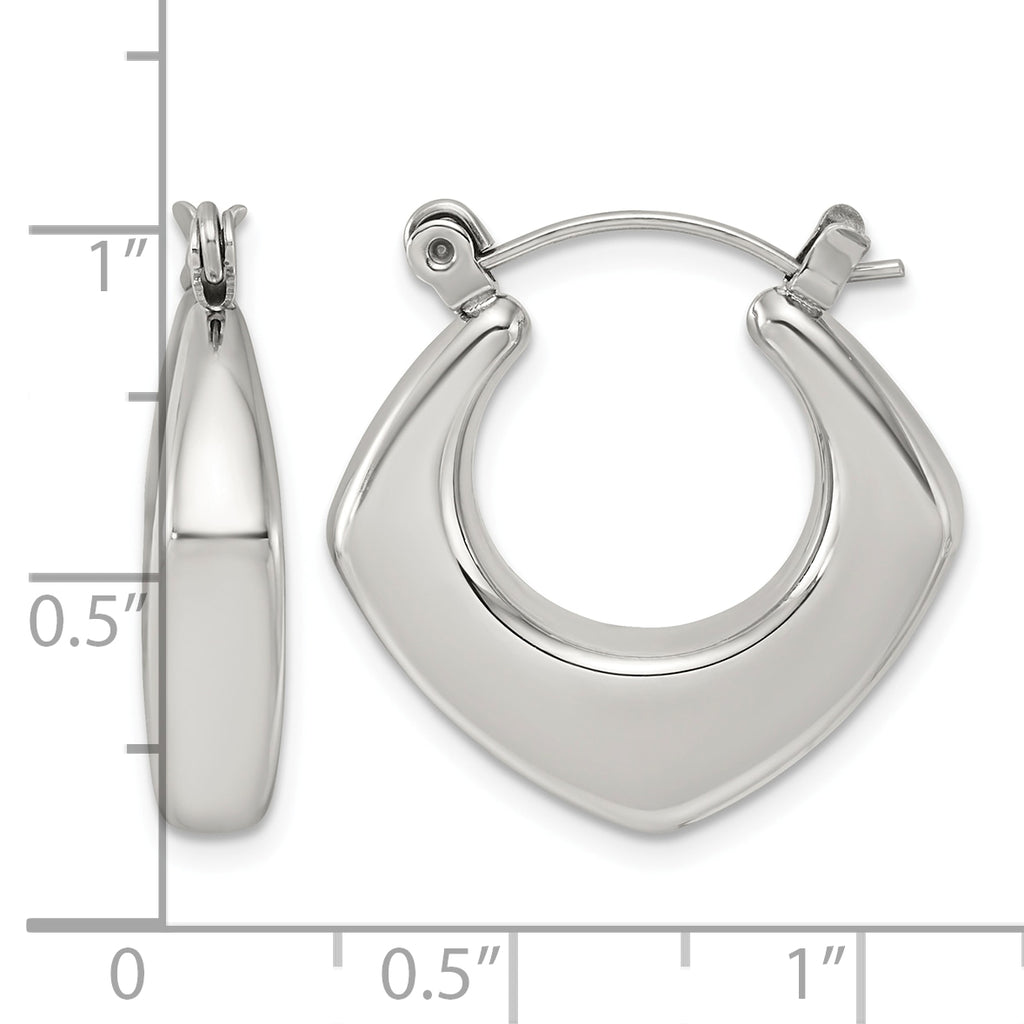 Stainless Steel Square Hoop Earrings for Women