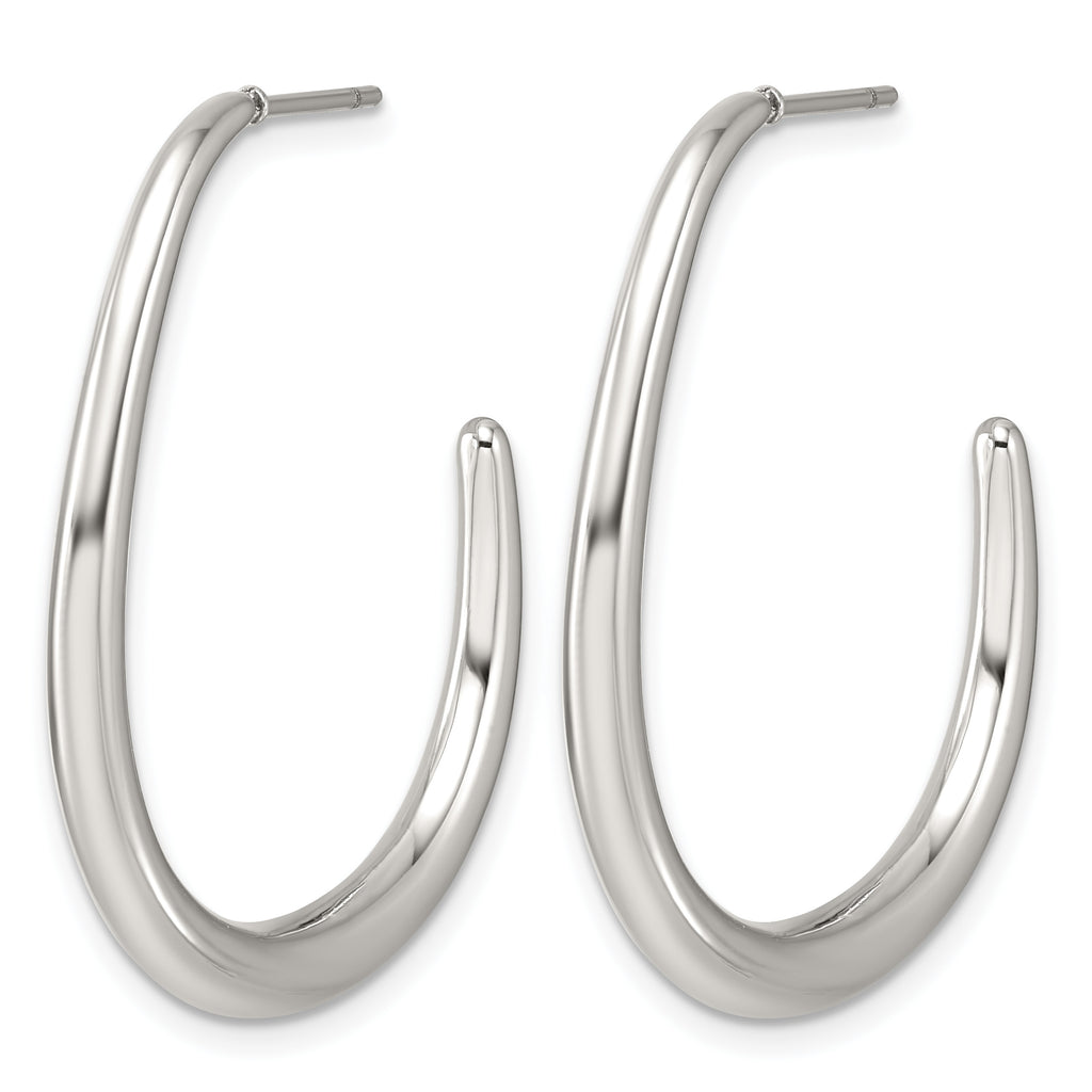 Stainless Steel J-Hoop Earrings for Women