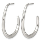 Stainless Steel J-Hoop Earrings for Women